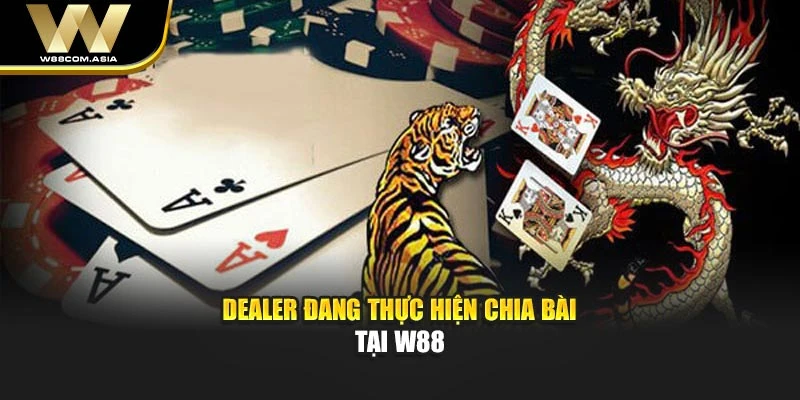 Dealer đang thực hiện chia bài tại W88